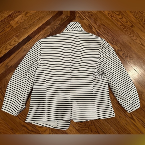 Nipon Boutique Black and White Striped Jacket Size 14 - Picture 11 of 11